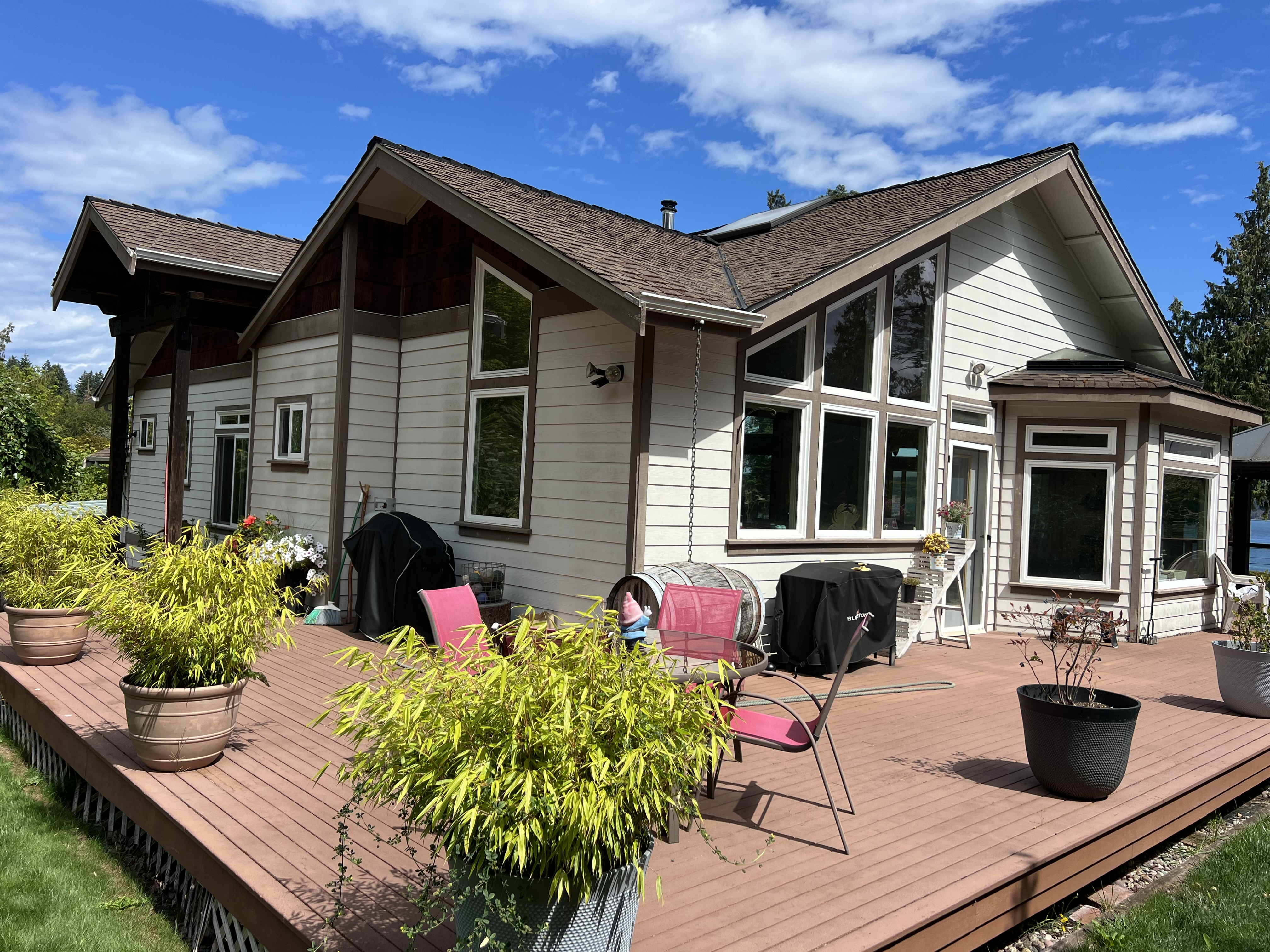 Restored and stained deck