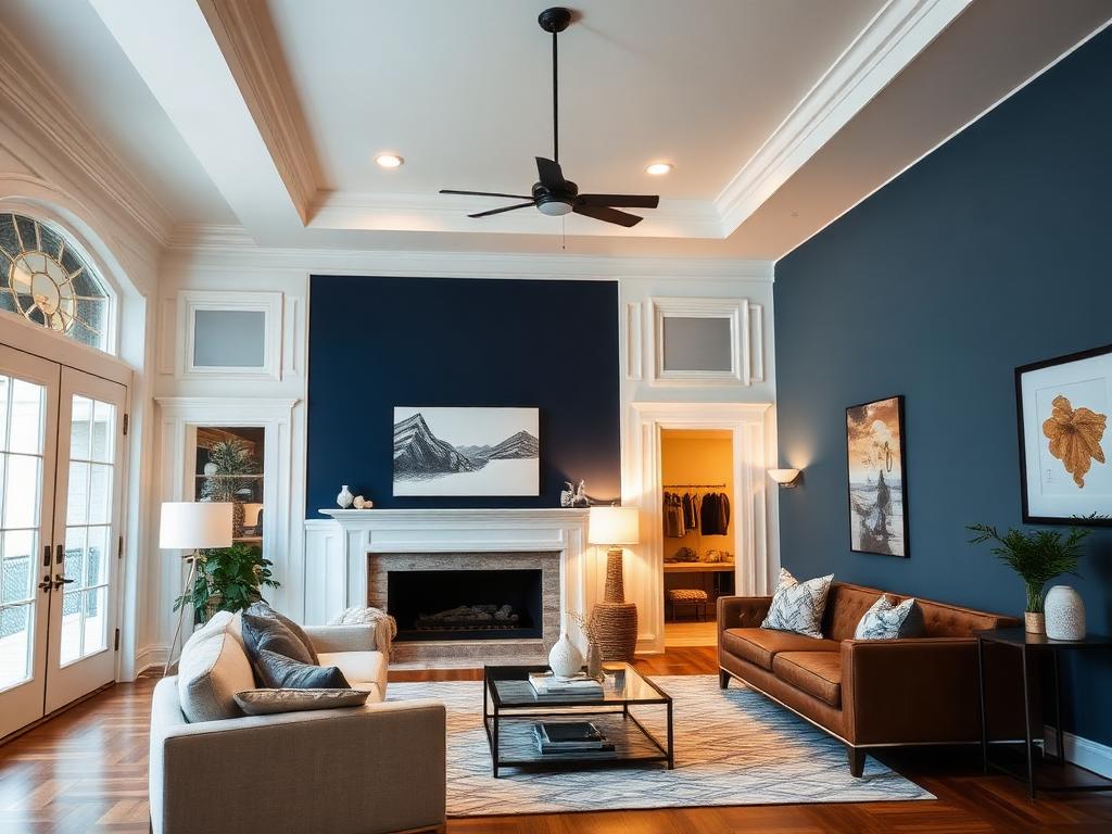 Painted interior walls and trim